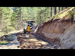How Does a John Deere 670 Grader Cut Road Slopes? How Is Grading Done? #johndeere #grader