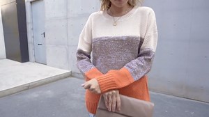 Watch Zecilbo Womens Colorblock Lightweight Sweaters Colorblock on Amazon Live