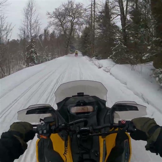 Flying through the trails! #snowmobile #trailriding #braap #snow #powder #riding #wisconsin
