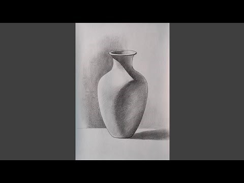 Pot Drawing easy for beginners | Flower Pot Drawing with shading