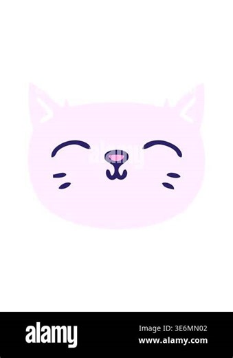 pressure popping animation of quirky cartoon cat face Stock Video Footage - Alamy