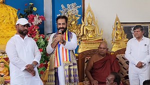 Beautification works at Buddha Leni behind Dr Babsaheb Ambedkar Marathwada University was inaugurated by MP Imtiaz Jaleel who donated Rs 10 lakh from his funds. | Imtiaz jaleel