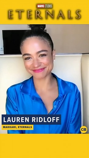 ComicBook.com on Instagram: "Eternals: #LaurenRidloff reveals the origin story of Makkari's name sign Watch the full interview over at YouTube.com/ComicBook with CB host @brandondavisbd #ASL"