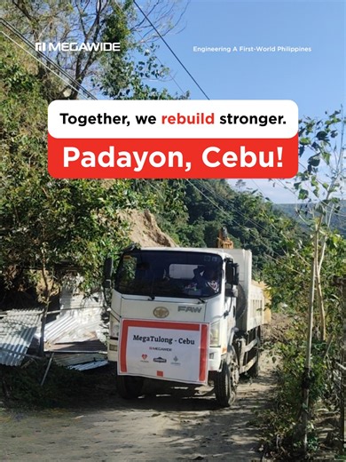 Together, we rise again. After Typhoon Tino, Megawide worked hand in hand with Cebu’s mountain communities to reopen critical access roads—restoring connection, hope, and the path forward. With these roads now passable, teams heading to repair the Lusaran Dam can finally move through, helping restore water supply to homes and businesses. Clearing operations are still ongoing, but progress continues every day. This is bayanihan at its purest—people helping people, rebuilding side by side. As Cebu