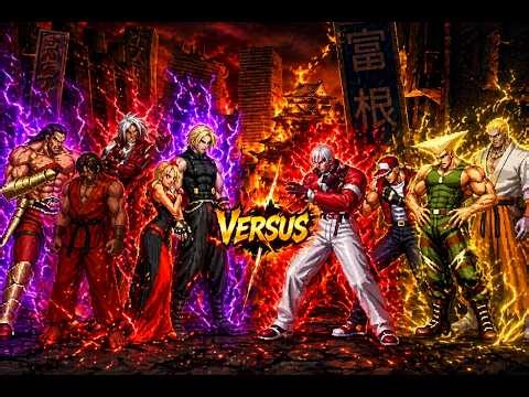 [KOF Mugen] Legend Rugal, Fury Ken, Krauser, Adel vs Terry-MF, Guile-L, N-Geese, Yashiro [ 4vs4 ]
