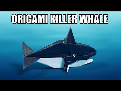 Origami Killer Whale | Origami Orca | ( Robert J. Lang & John Montroll)