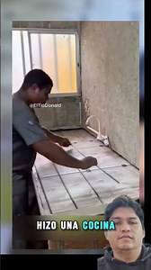 This is how a kitchen made entirely of porcelain tile is built #viralvideo #engineering #construc...