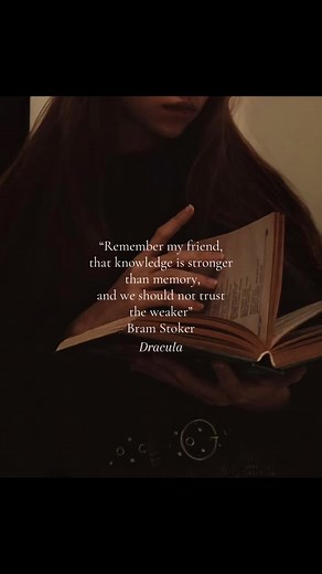 “Remember my friend, that knowledge is stronger than memory, and we should not trust the weaker” –Bram Stoker, “Dracula” #bramstoker #dracula #darkacademia #bookquotes #booktok