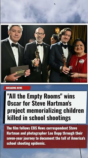 All the Empty Rooms wins Oscar for Steve Hartman's project memorializing children killed in school