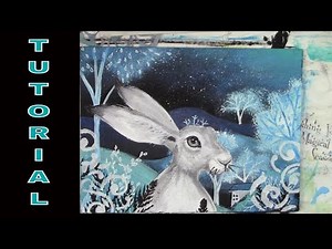 How to paint a whimsical Rabbit in Acrylics