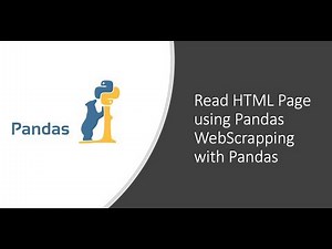 Read HTML Page using Pandas | read_html() | Web-scrapping Tutorial