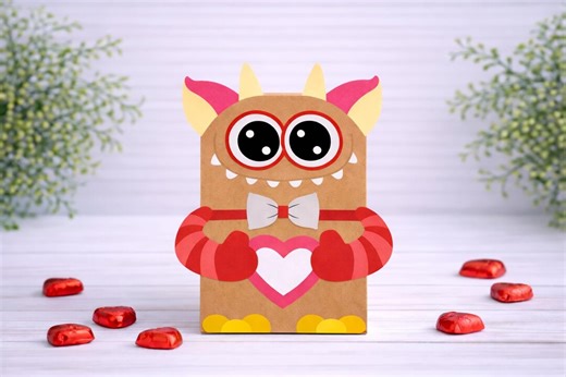 DIY Love Monster Valentine Box Printable Kit for Kids | Mailbox Craft Kit | DIY Shoebox Print at Home | School Classrooms, Friends - Etsy