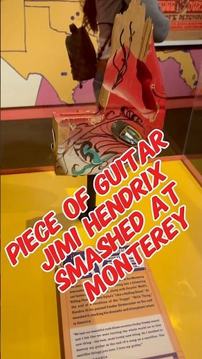 Jimi Hendrix’s Smashed & Burned Guitar Piece from Monterey Pop Festival 🔥 #JimiHendrix #MontereyPop