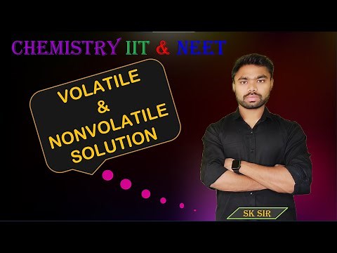 #Volatile and #Nonvolatile liquid || solution chapter || nonvolatile #solute