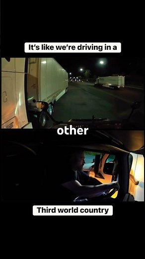 This trucker was going the wrong way down the freeway￼