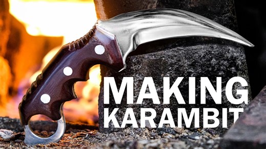 Forging a Karambit Knife from an Old Soviet Wrench!