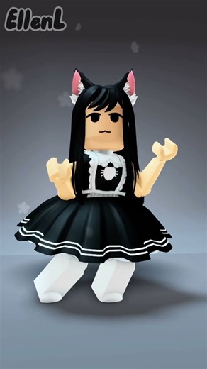 I'm a kitty cat but Roblox Version #roblox #robloxdance #shorts #cat #maid #trending #kitty