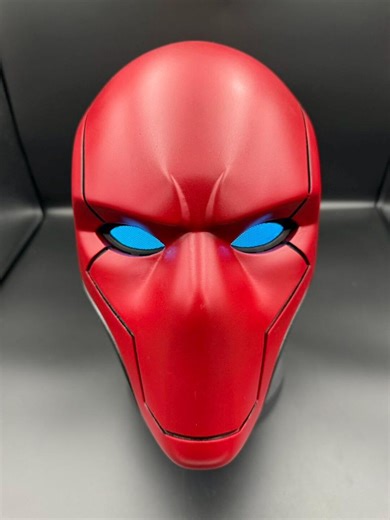 Red Hood Helmet – LED Light-up Eyes | 3D Printed Cosplay Prop - Etsy