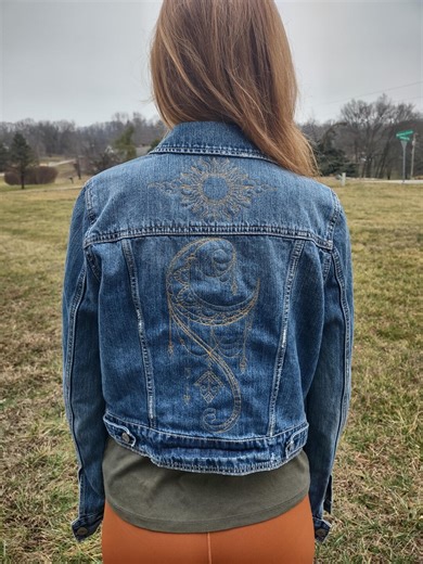 Boho Style Upcycled Denim Jacket - Etsy
