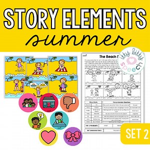 Summer Story Elements Kit - Narrative Activities for Speech Therapy