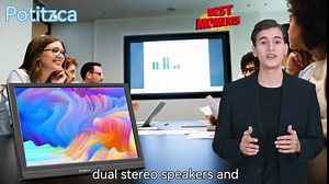 Portable Monitor, 13.3'' Small Monitor USB C HDMI Port HDR FHD IPS Laptop Monitor Built-in Speakers & Stand Travel Monitor Ultra-Slim Gaming Monitor 1366x768 for RSP pi Smartphone Tablet Xbox