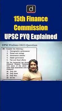 15th Finance Commission | UPSC PYQ Explained | Drishti IAS English #shorts #finance #upsc