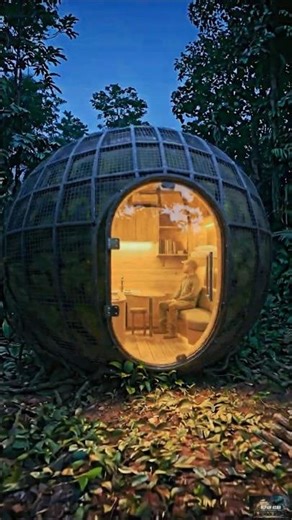 Watermelon → Luxury Pod House #satisfying #oddlysatisfying