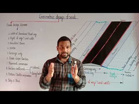 Part-1 ! Highway lecture ! Geometry design of road ! Cross section of road ! Road geometry lecture