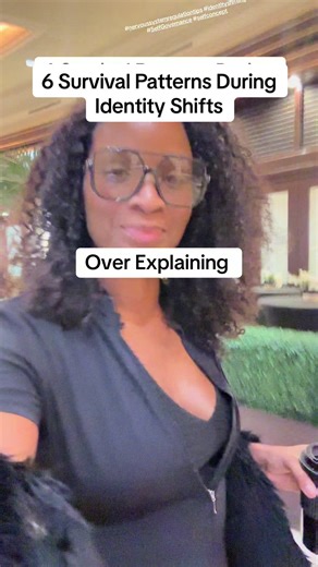 6 Survival Patterns During Identity Shifts How to self-govern them ⬇️ \t1.\tOver-Explaining You think being understood = being safe. Regulate: Speak once. Pause. Let silence hold you. \t2.\tOver-Working You’re proving instead of positioning. Regulate: Stop mid-task. Breathe. Resume calmly. \t3.\tReactivity Your body reads disagreement as danger. Regulate: Delay response. Observe first. \t4.\tOver-Independence Self-reliance became armor. Regulate: Receive one small support. \t5.\tFreeze / Collaps