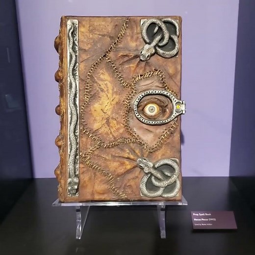 Hocus Pocus spell book from the Disney 100 exhibit at the Franklin Institute