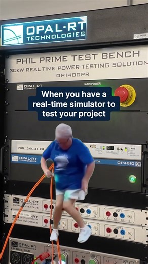 When you have a real-time simulator to test your project 💃⚡#engineering #realtimesimulation #stem