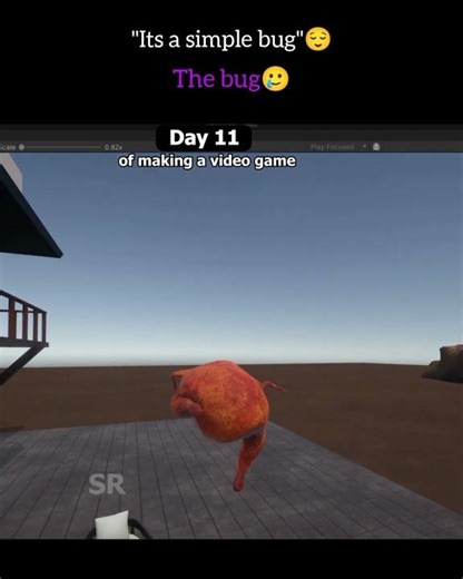 Day 11 of making game from scratch | Bug in my chicken game. fun moment. Unity #3d #gamdev