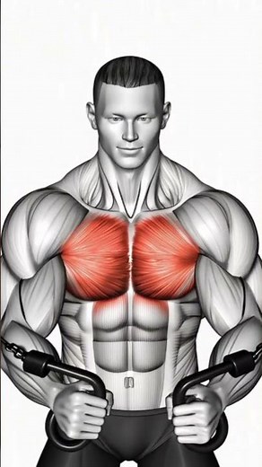 "Cable Crossovers = Inner Chest DESTROYER 🔥 Do THIS for wider pecs!" #chestday #fitlabfitness