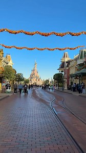 35K views · 1.1K reactions | It was a beautiful morning to walk down Main Street U.S.A. at Disneyland Paris this morning. I always love the Halloween garland. We haven’t seen a lot of blue sky yet this trip, but the following days look cool and beautiful. #disneylandparis #dlp #dlrp #mainstreetusa #sleepingbeautycastle #chateaudisney #disneyhalloween #chateaudelabelleauboisdormant | Mousesteps | Facebook