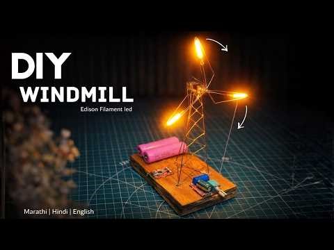 DIY Windmill Lamp | Speed Controller & Edison filament LED Wiring Explained