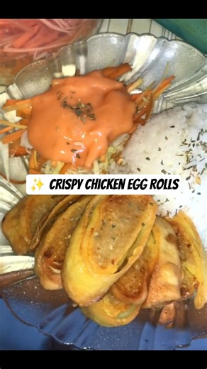 homemade crispy chicken egg rolls! 🥢✨