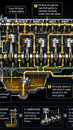 #Engine lubricating system working subscribe for more video
