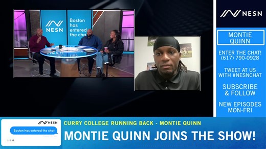 Curry College Athletics on Instagram: "In his last interview of the week, Montie Quinn @montiequinn appeared on @nesn this morning! He talked about the game on Saturday, how he got to Curry, and more!!! #BleedPurple"