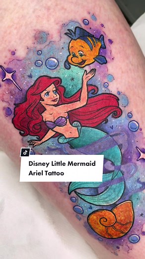 Disney Film Tattoo Ideas | Ariel, Flounder, and Sebastian Inspired Designs
