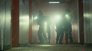 Soldiers In Dirty Building