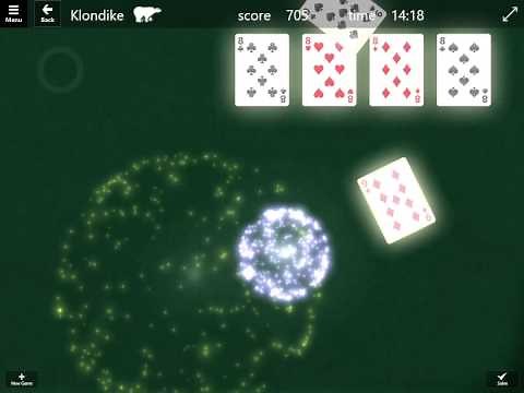 Windows 10 Solitaire Win Fireworks