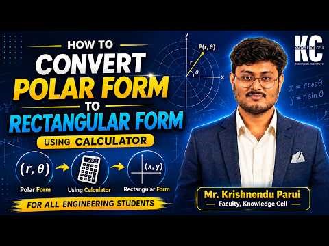 HOW TO CONVERT POLAR FORM TO RECTANGULAR FORM USING CALCULATOR | Calculator used - fx-82ES & fx-82MS