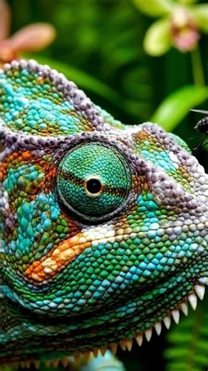 This Chameleon's Eyes Move Independently — Watch Both at Once 🦎