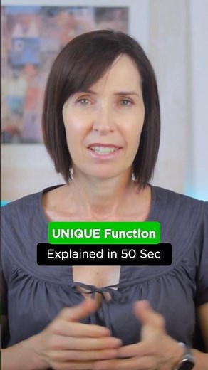 UNIQUE Function Explained in 50 Seconds | Excel Tutorial