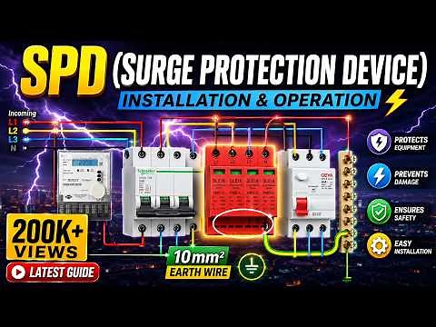 ⚡ Surge Protection Device (SPD) | Working Principle & Installation Explained
