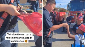 Firefighter Goes Above And Beyond To Make Kid's Day