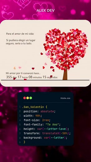 Crea un Sitio Web de San Valentín con HTML y CSS