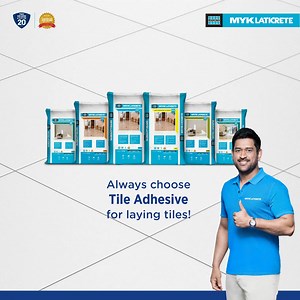 Choosing Tile Adhesive over traditional tiling saves huge amount of water, which can be put to a better use. Flooring with Tile Adhesive doesn’t require to be cured with water, as it sets in 24 hours and is ready to use immediately. Save the environment with Tile Adhesive! #MYKLATICRETE #India #TileAdhesive #AbTileNaTootegaNaChootega #Flooring #Adhesive #tiling #architects #interiordesigners #exteriors #renovation | MYK LATICRETE