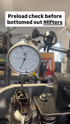 Chris1313 Racing Inc on Instagram: "Nice way to check how much travel is left in preload before bottoming out a lifter… With set .025 increment length pushrods this one came to about .042” preload for the Johnson link bars and has about .012” before bottom out (so total travel for these lifters .054ish)…remember when warmed up the block and heads will grow giving slightly less preload #lsx #lsxnation #ls #fbody #fbodynation #boosted #boostedls #boostedlsx #1320 #1320video #dyno #dynotuning #cars