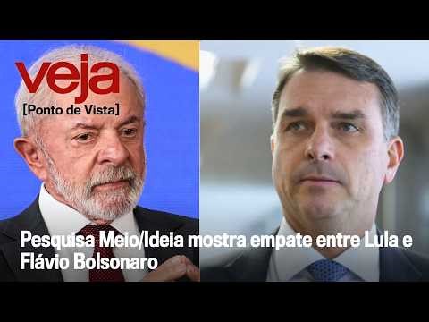 Pesquisa Meio/Ideia mostra empate entre Lula e Flávio Bolsonaro
